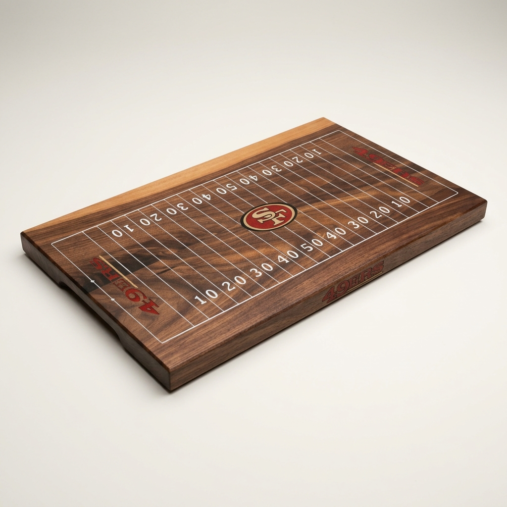 Gridiron Charcuterie Board | Handcrafted Walnut Team Serving Board