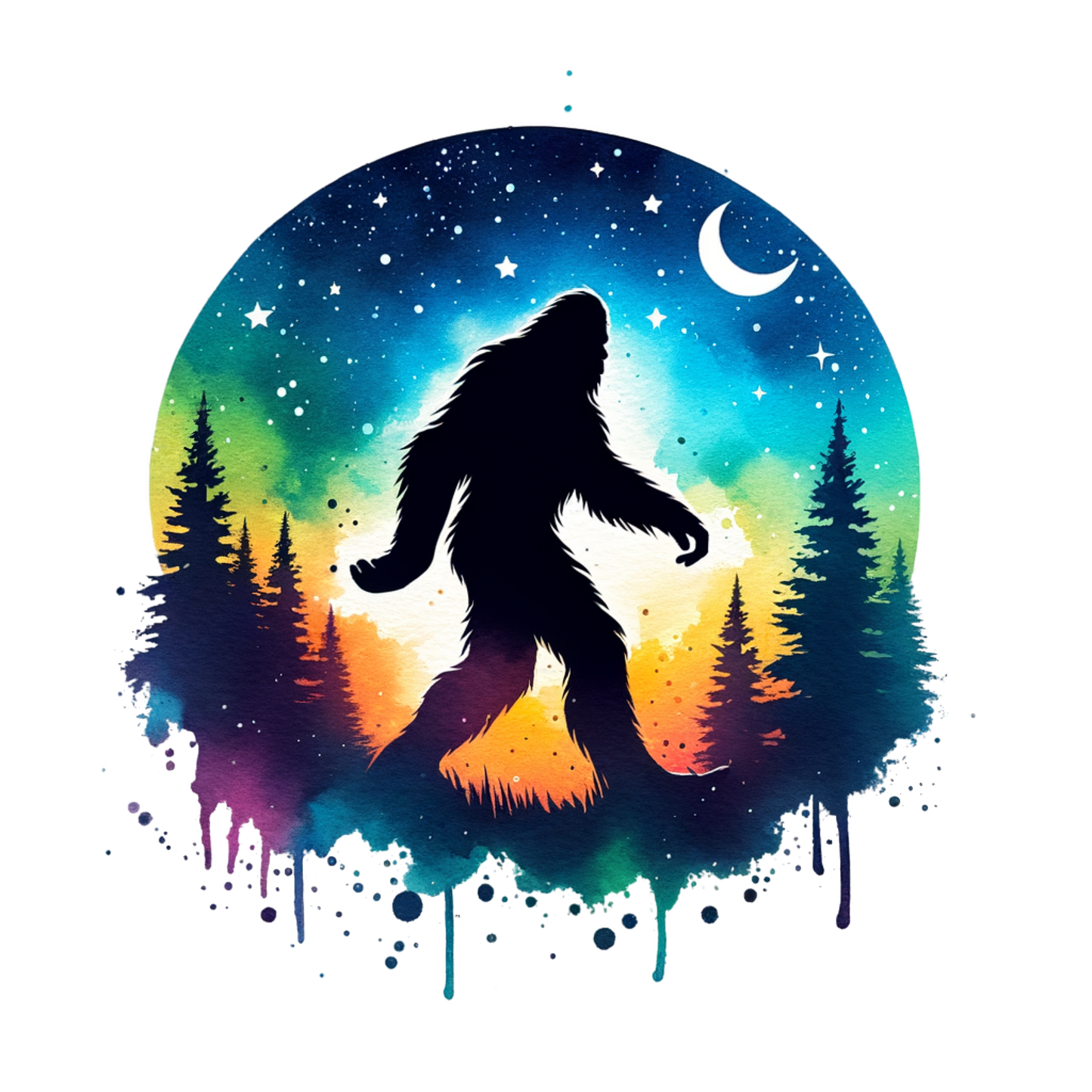 Sasquatch Watercolor