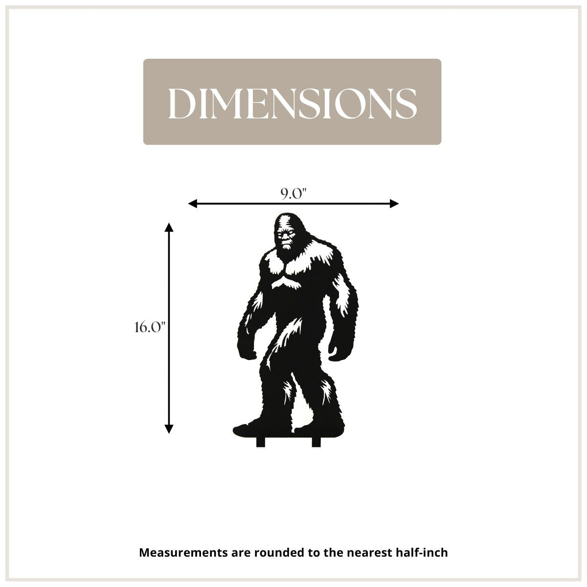 Sasquatch Metal Silhouette
