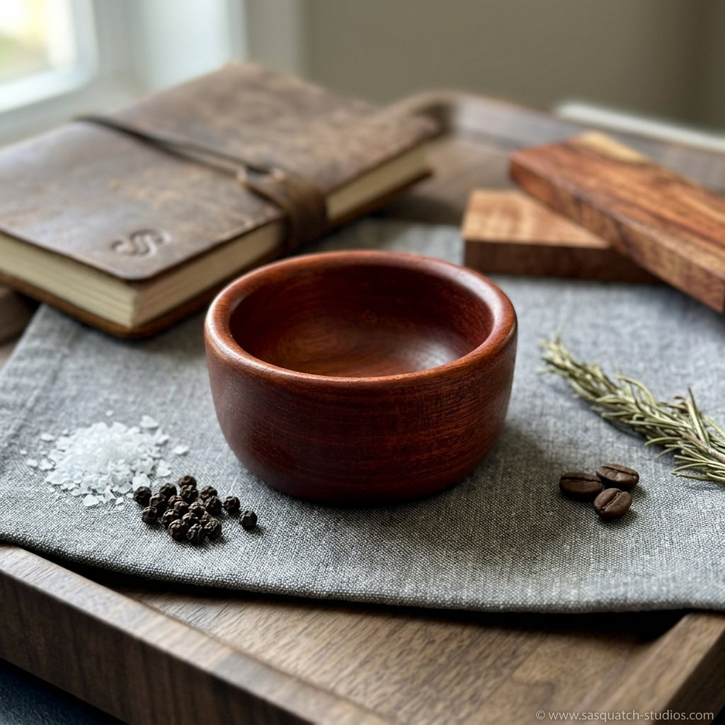 Hand-Turned Wooden Pinch Bowl - Jewelry & Spice Bowl