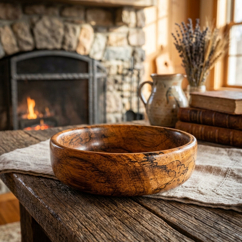Hand-Turned Spalted Jatoba bowl